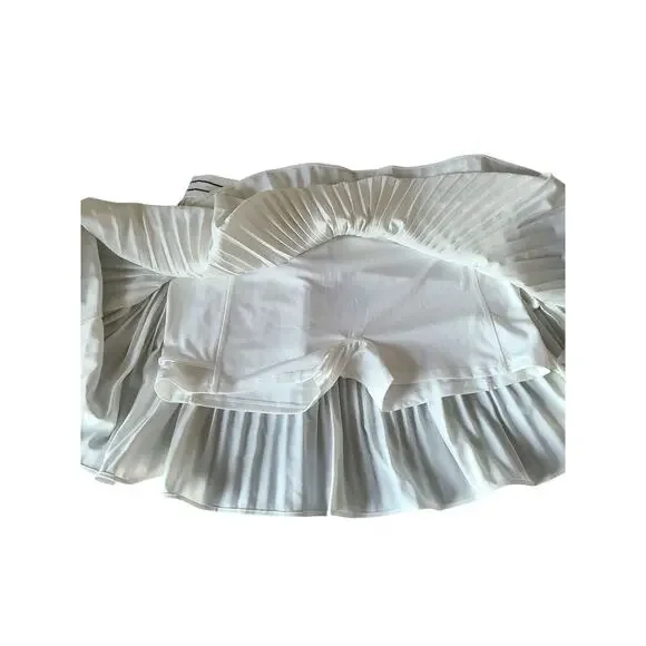 Malbon Valentina Pleated Golf Skirt Ivory Size 8 NWT - Picture 8 of 10